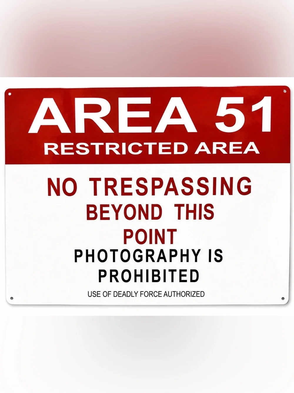 NEW Area 51 Metal Sign